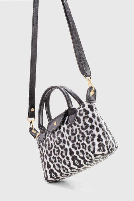Zoozie Bags Bolso de Hombro Leopardo y Negro